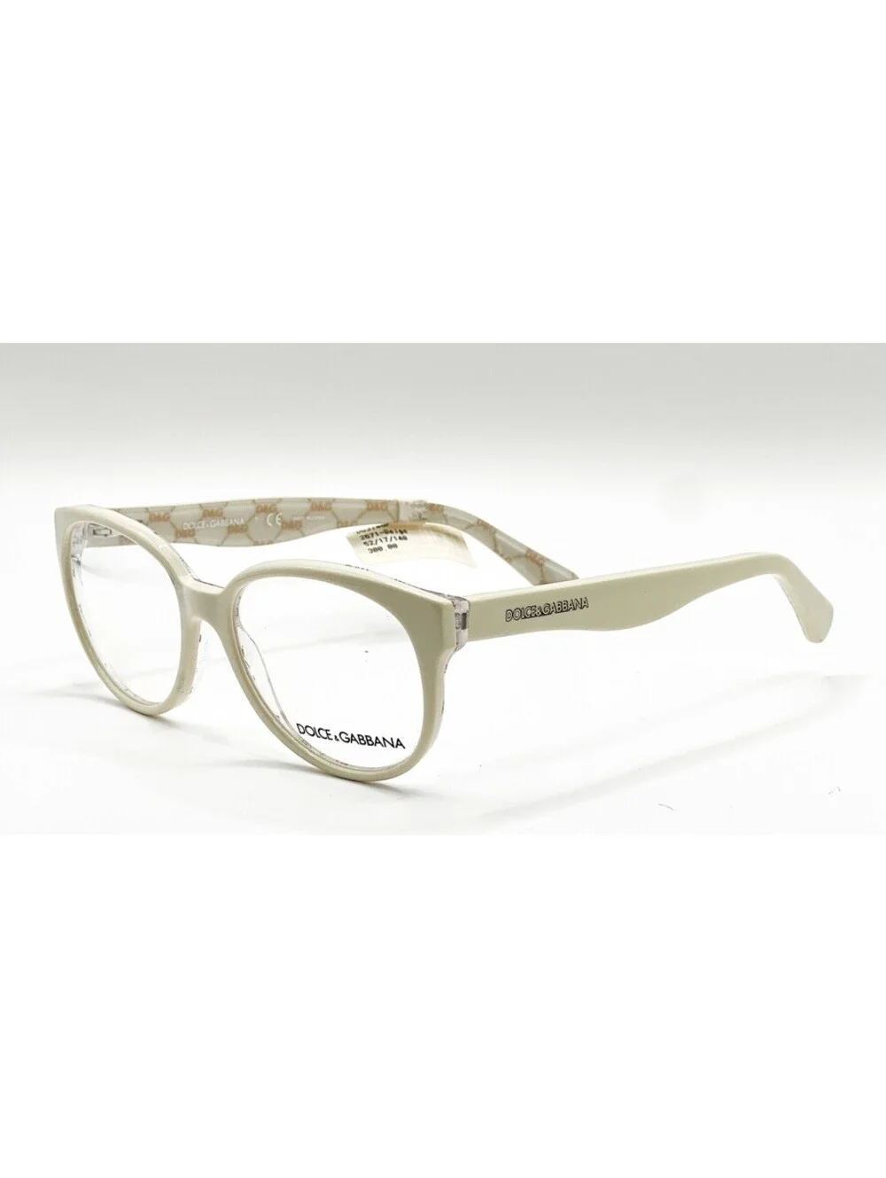 Dolce Gabbana DG3146P 2671 Beige Oval Authentic Eyeglass Frames 52-17-140